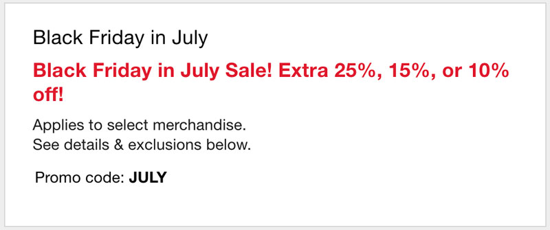 Macy's Black Friday in July | Promo Code JULY